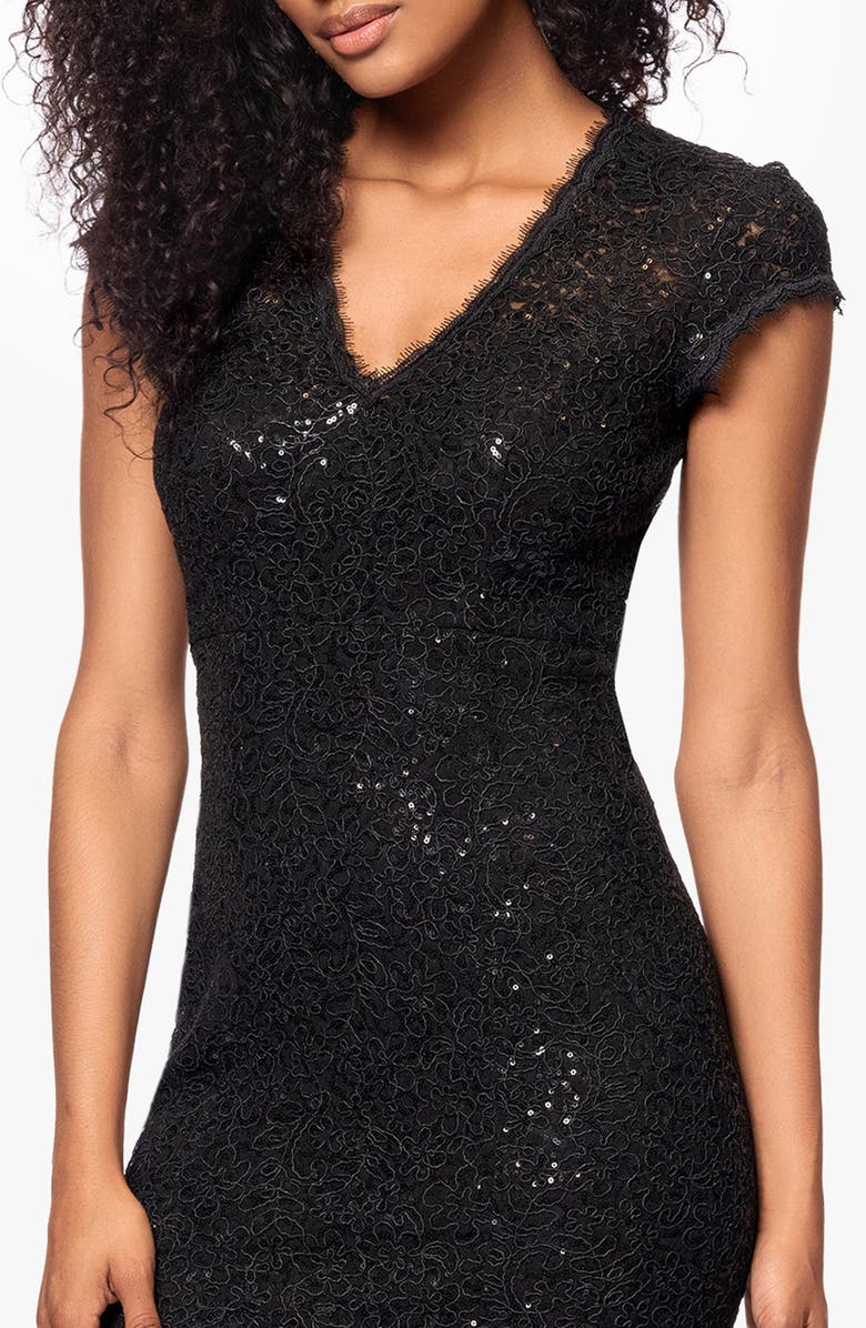 Betsy & Adam Sequin Embroidered Mermaid Gown, Alternate, color, 