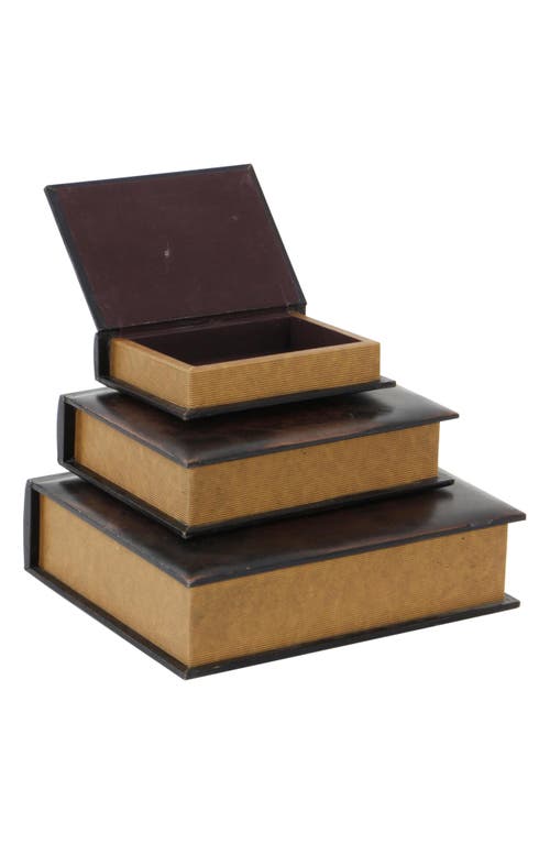 Sonoma Sage Home Set Of 3 Faux Storage Books In Brown