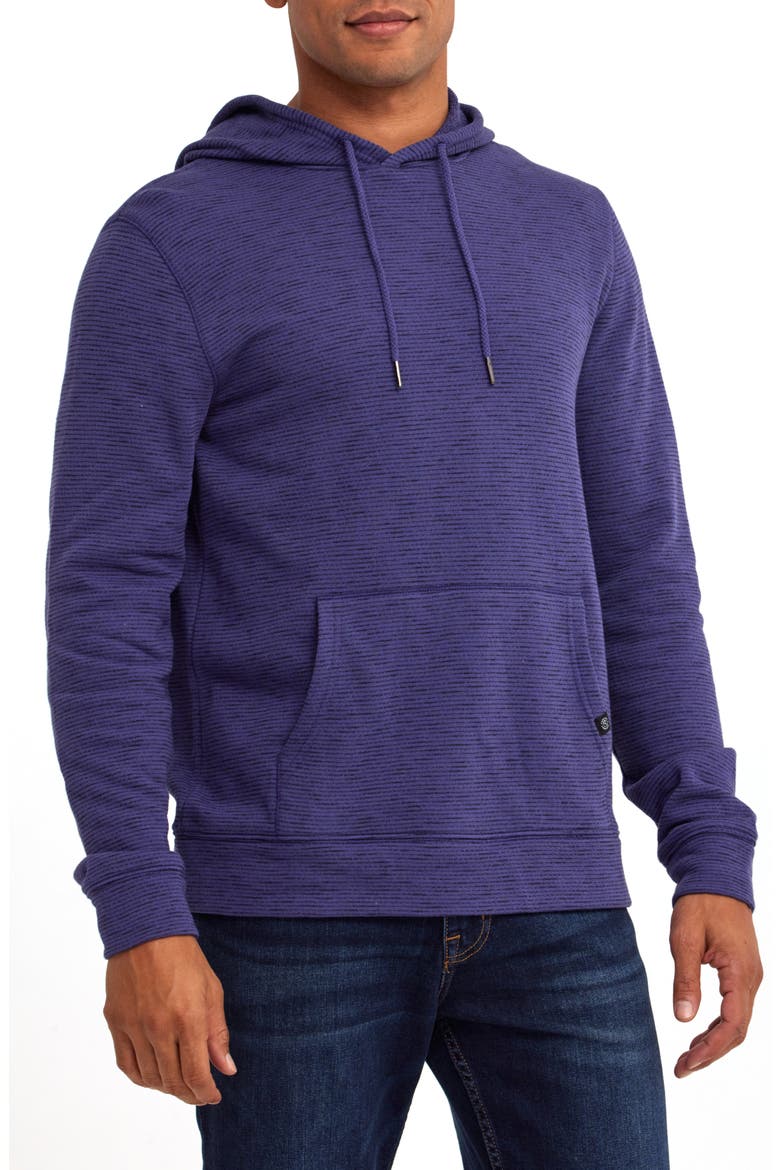 Nico Stripe French Terry Hoodie, Main, color, STARLING / STARGAZER