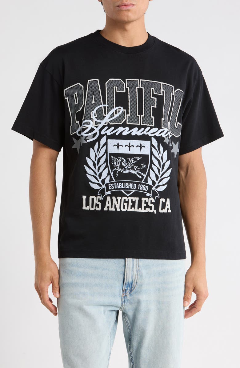 PacSun Crest Cotton Graphic T-Shirt, Main, color, Black