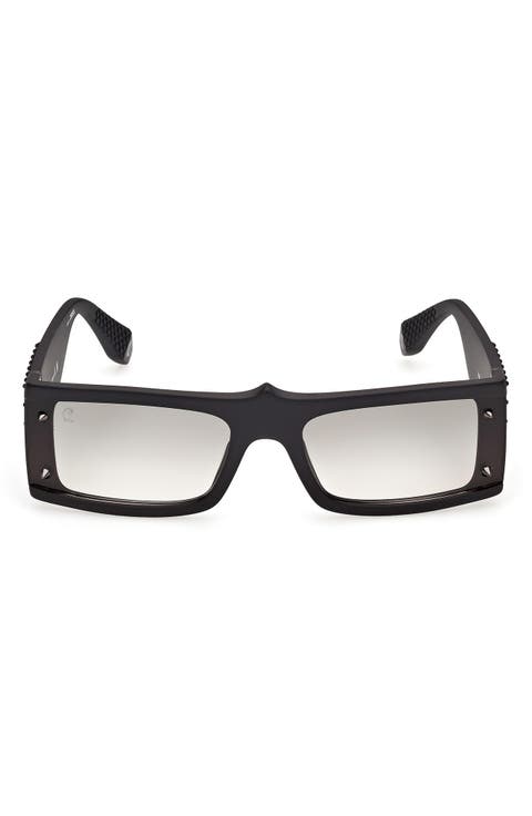 62mm Oversize Rectangular Sunglasses