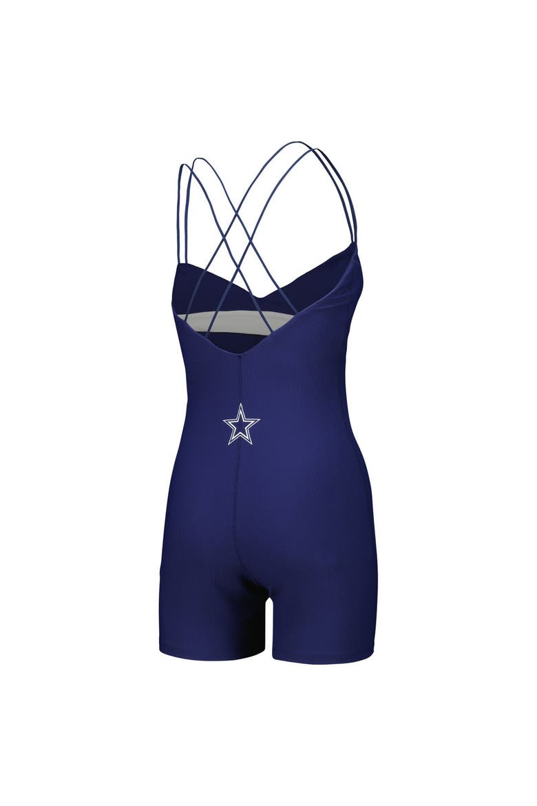 Women's Navy Dallas Cowboys Diana V-Neck Romper, Alternate, color, Navy