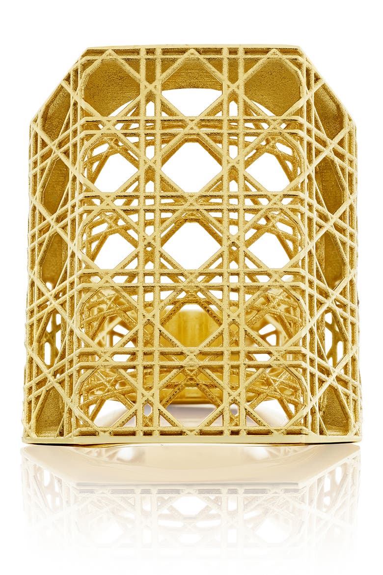 Cane Maxi Ring, Alternate, color, 18K GOLD VERMEIL
