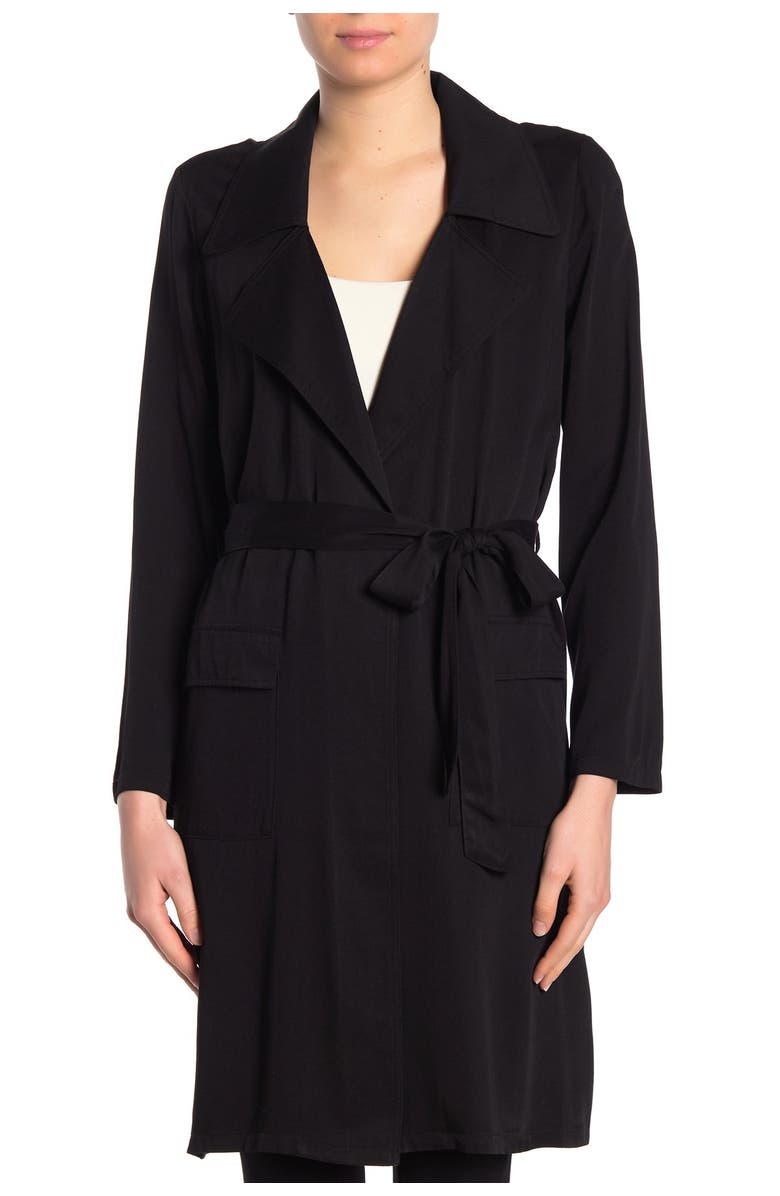 DR2 by Daniel Rainn Draped Trench Coat Duster, Alternate, color, 