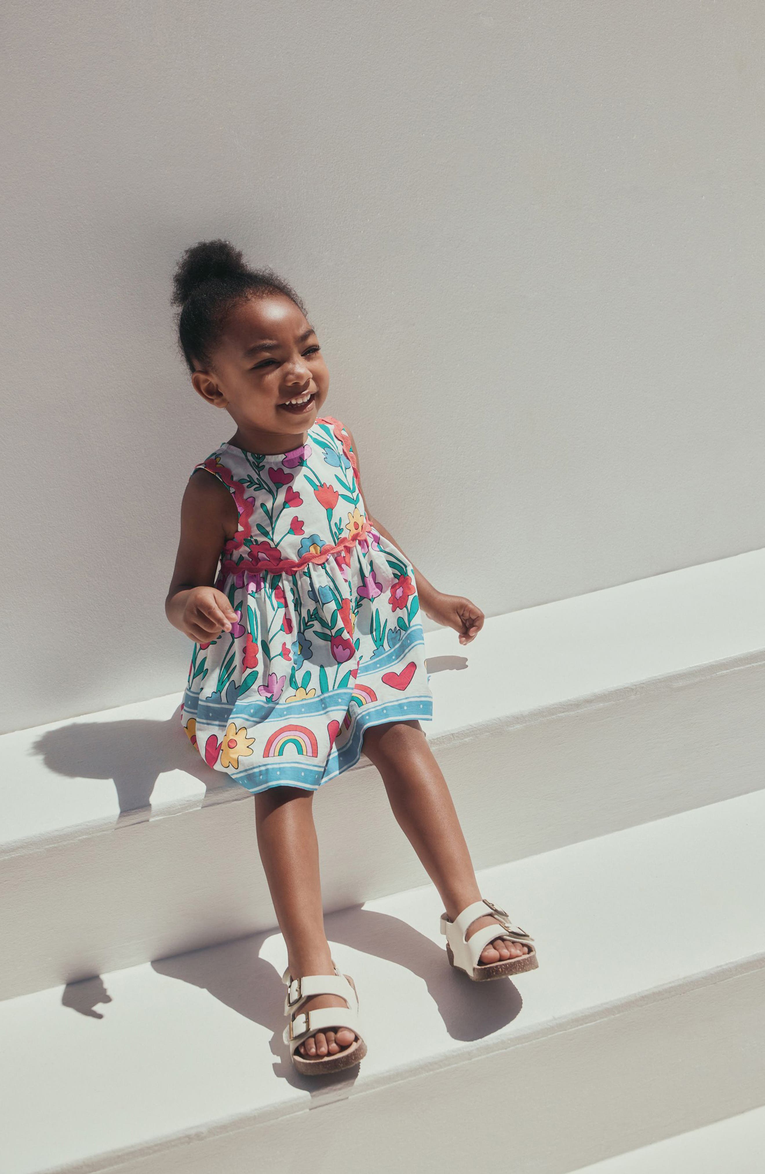 Kids' Bright Floral Rickrack Dress (Women) | Nordstrom