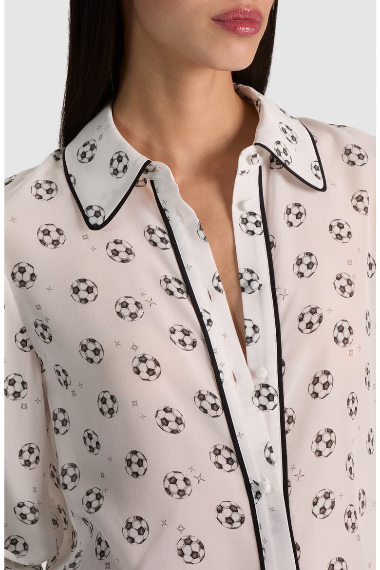 Willa Piped Silk Shirt, Alternate, color, GO FOR GOLD OFF WHITE