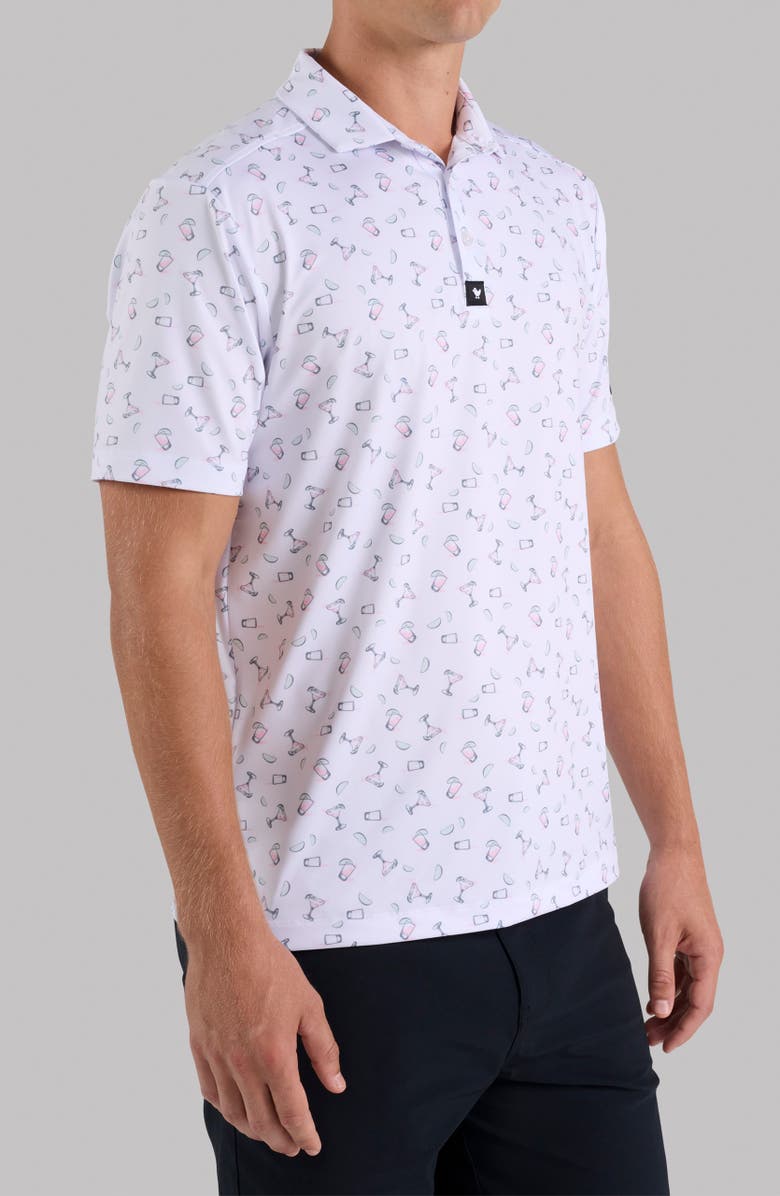 Bad Birdie Core Performance Polo, Alternate, color, Legs For Days - Frosty Petal