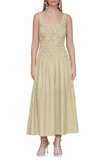 Smocked Sleeveless Fit & Flare Maxi Dress