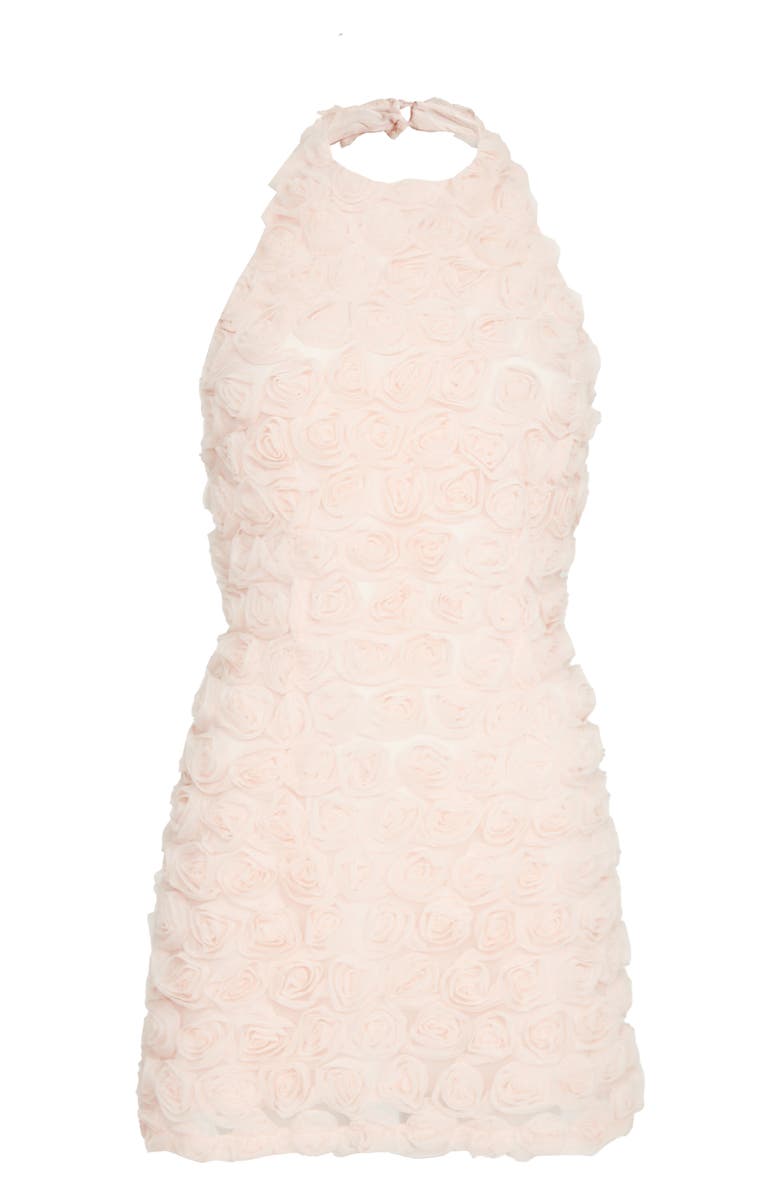 NASTY GAL 3D Floral Halter Minidress, Alternate, color, 