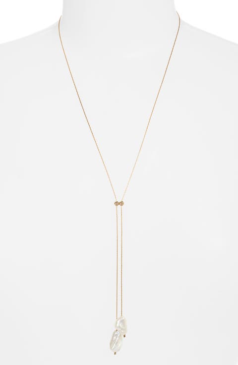 Elliatt Freshwater Pearl Lariat Necklace