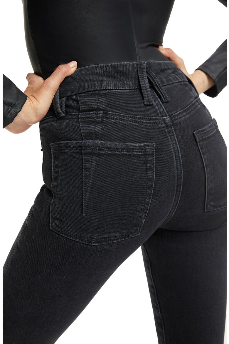 Good Legs Darted High Waist Straight Leg Jeans, Alternate, color, BLACK302