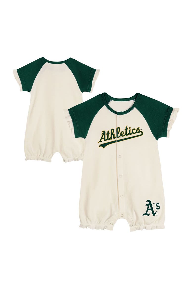 Infant  White Athletics Slide Run Raglan Coveralls, Main, color, White