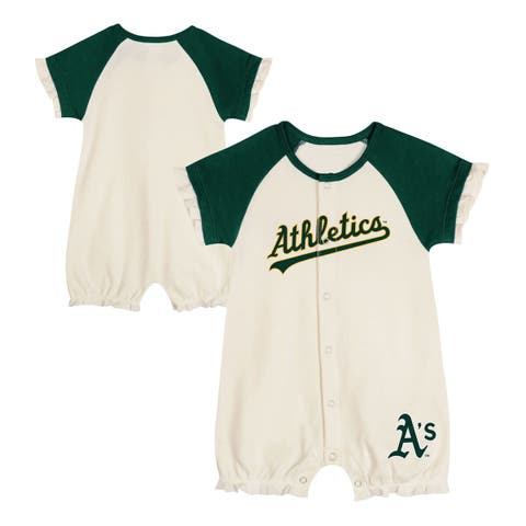 Infant  White Athletics Slide Run Raglan Coveralls