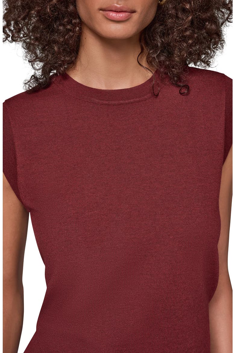 Extended Shoulder Sweater, Alternate, color, BK CHERRY
