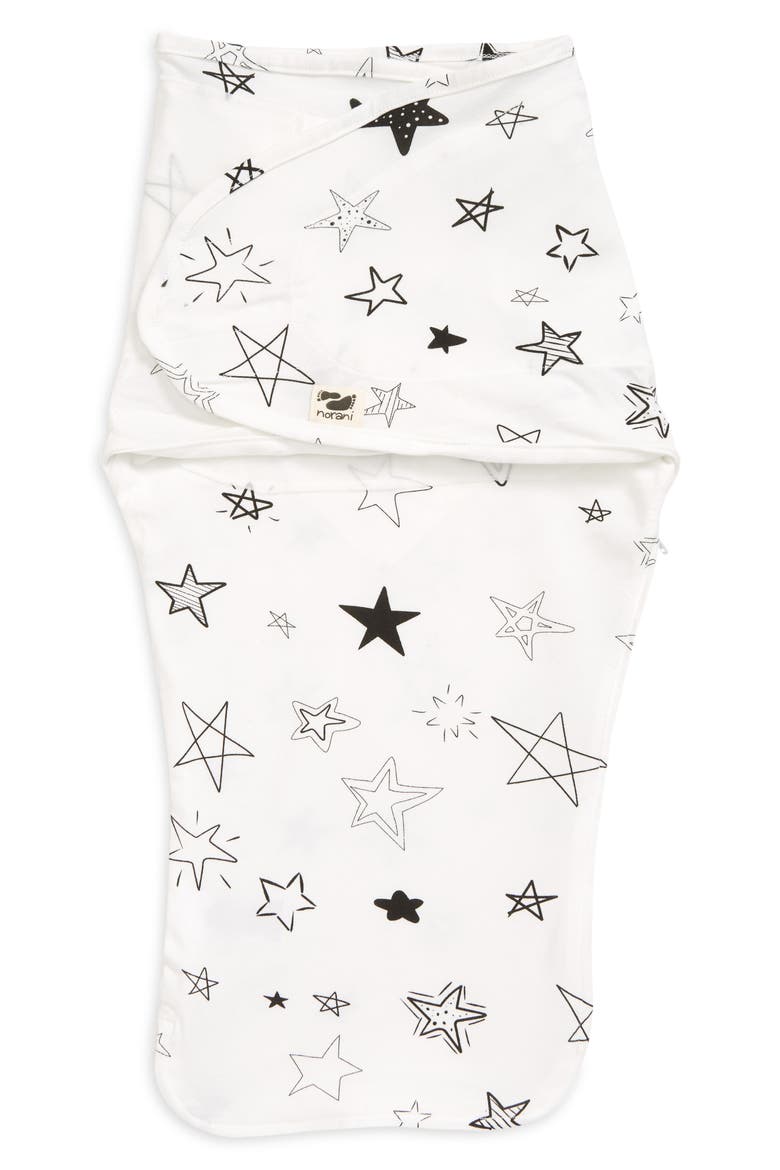 Organic Snugababe Swaddle Sleep Pod with Arm Inserts, Main, color, BLACK/ WHITE