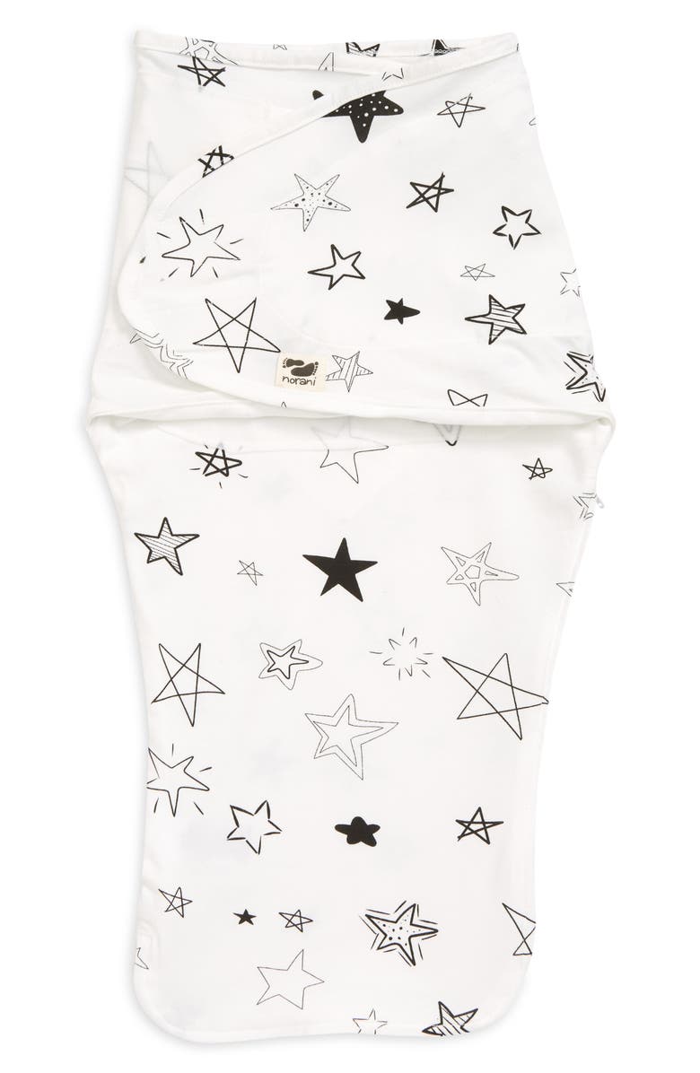 Norani Print Stretch Organic Cotton Swaddle Blanket, Main, color,