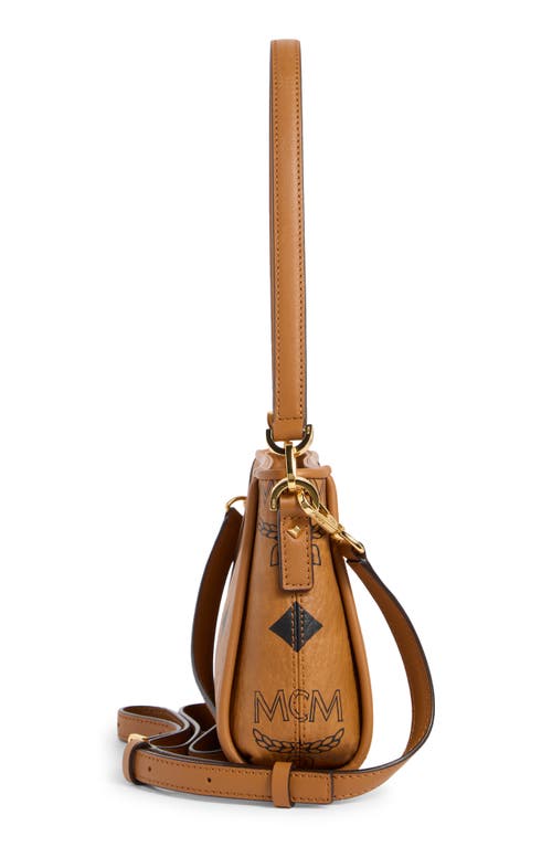 Mcm Aren Monogram Convertible Shoulder Bag In Brown