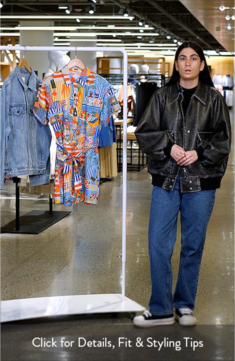 Clemire Print Tie Waist Romper, sales video thumbnail