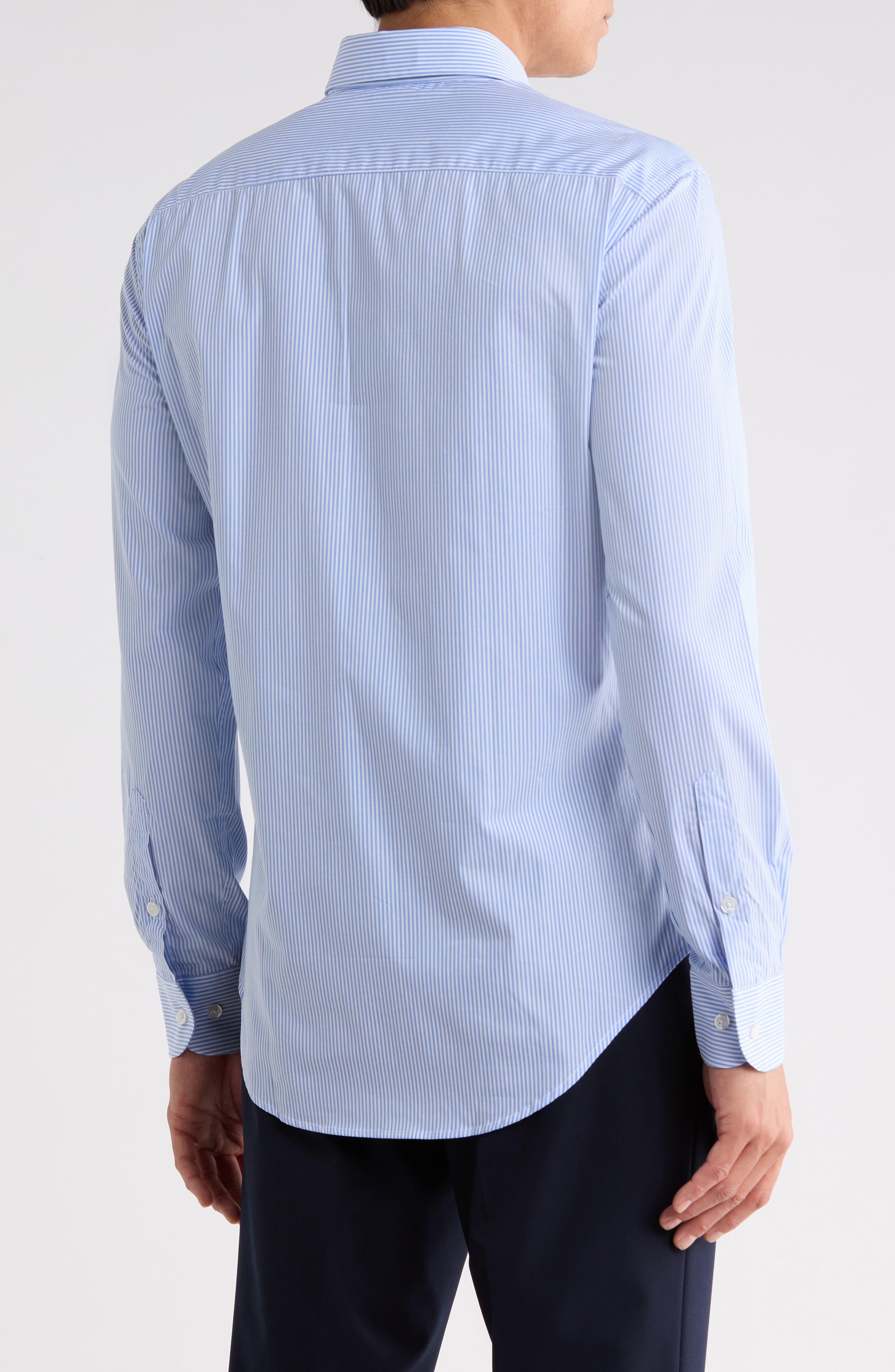 Modern Fit Stripe Cotton Dress Shirt