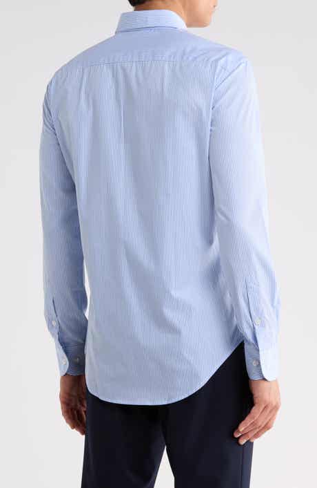 Modern Fit Stripe Cotton Dress Shirt
