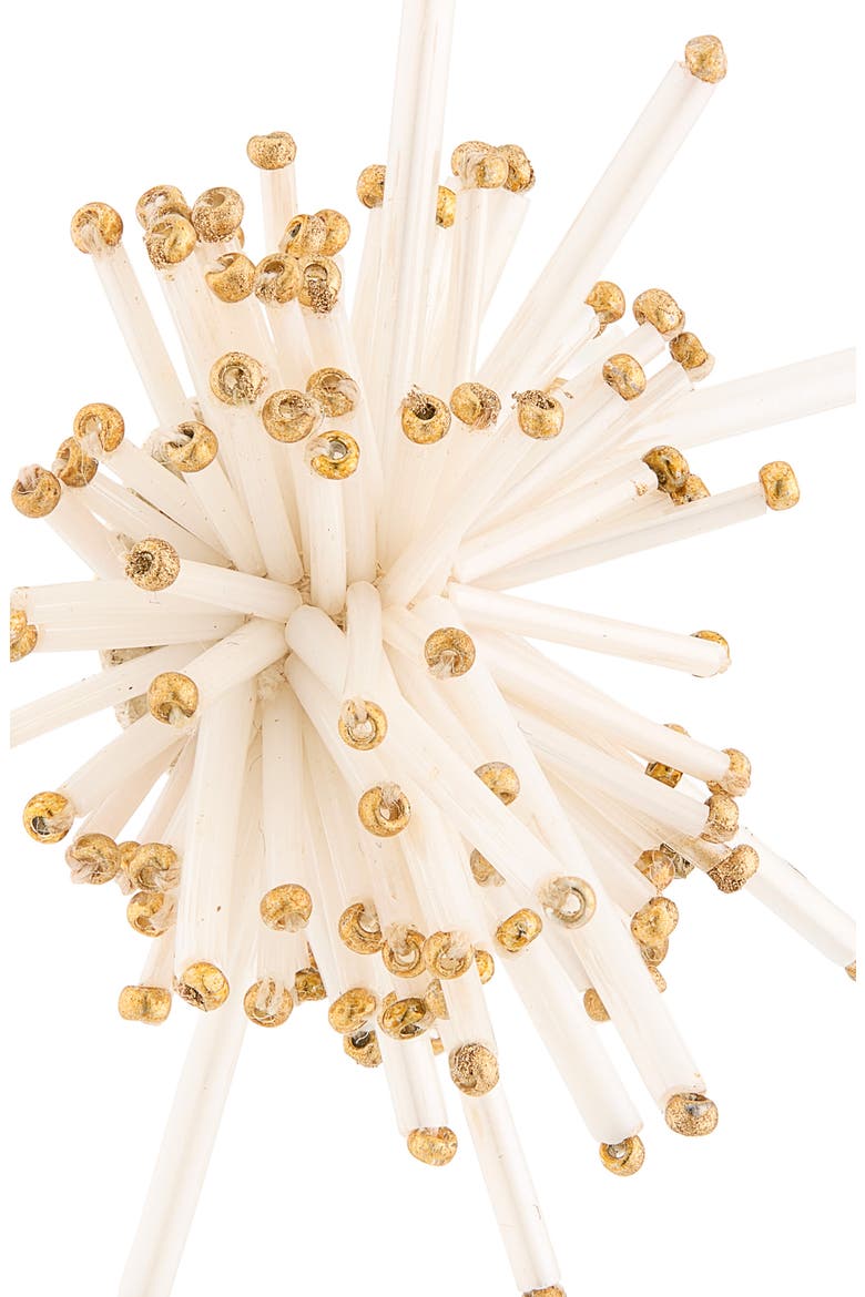 Firework Bugle Bead Stud Earrings, Alternate, color, WHITE