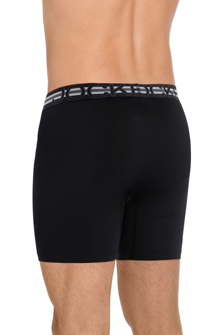 Mens Stability Pouch Microfiber 6" Boxer Brief, Alternate, color, Black