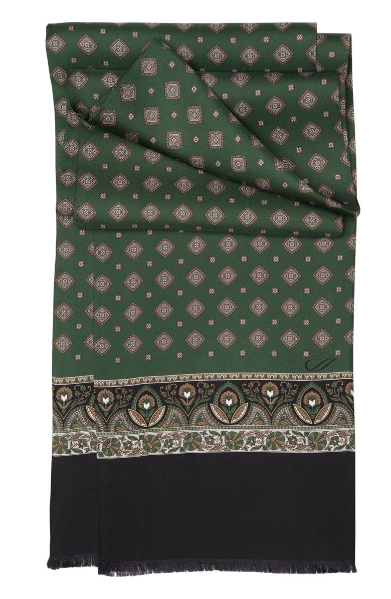 Elizabetta Ancona - Silk Scarf for Men, Main, color, Forest Green