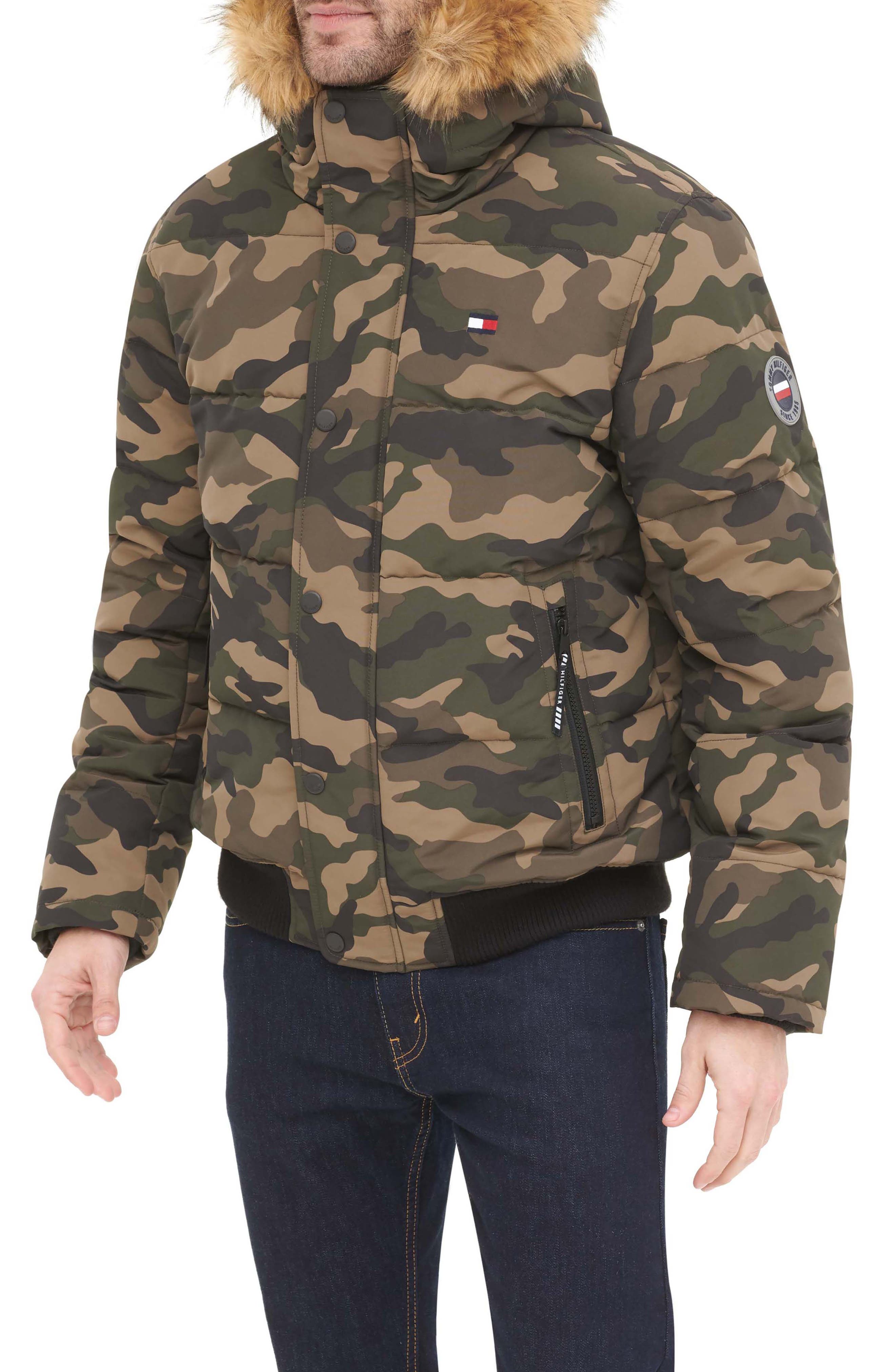 Arctic Snorkel Faux Fur Trim Bomber Jacket