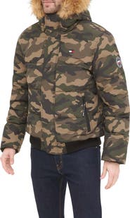Tommy Hilfiger Arctic Snorkel Faux Fur Trim Bomber Jacket