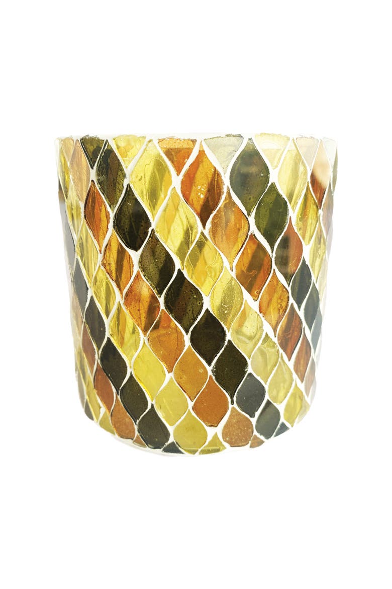 Glass Mosaic Votive Candleholder, Multicolor, Main, color, Multicolor