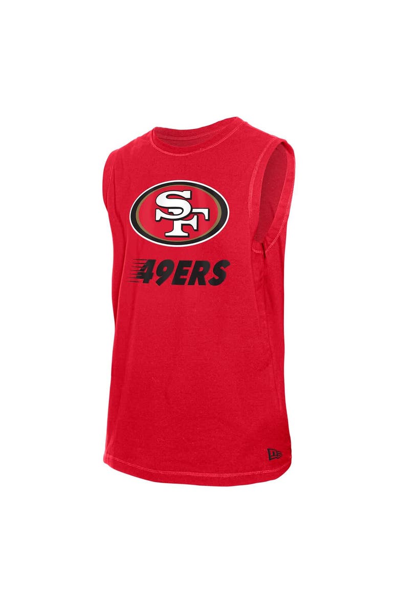 Men's New Era  Scarlet San Francisco 49ers Leisure Collection Tank Top, Alternate, color, Scarlet