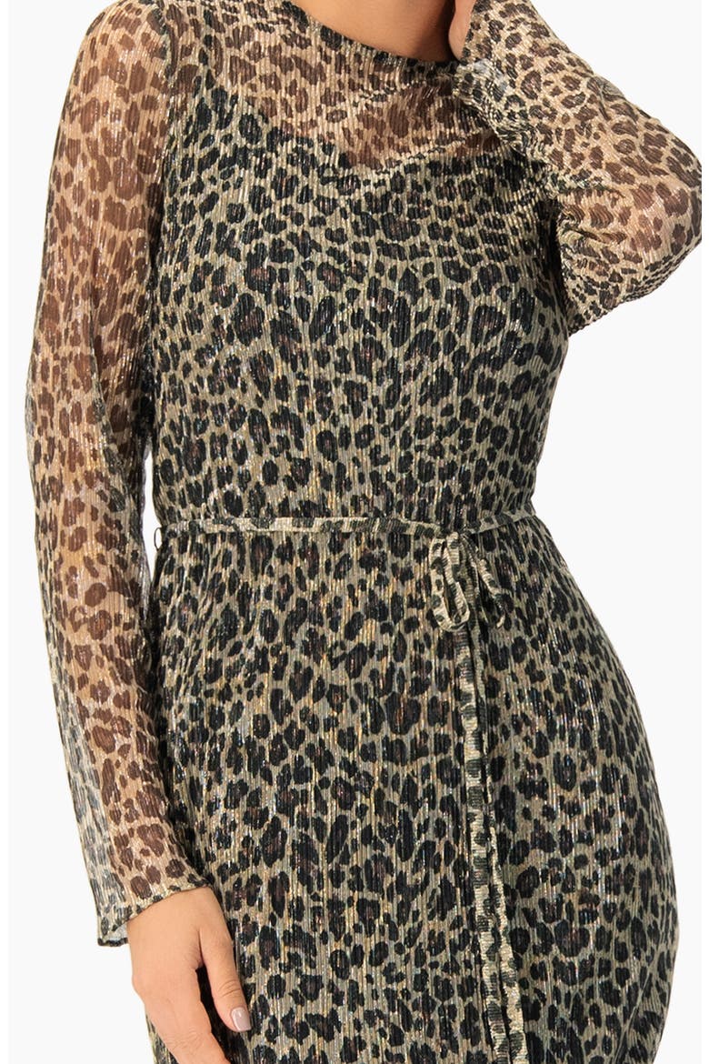 Long See-Though Animal Print Dress, Alternate, color, Multicolor