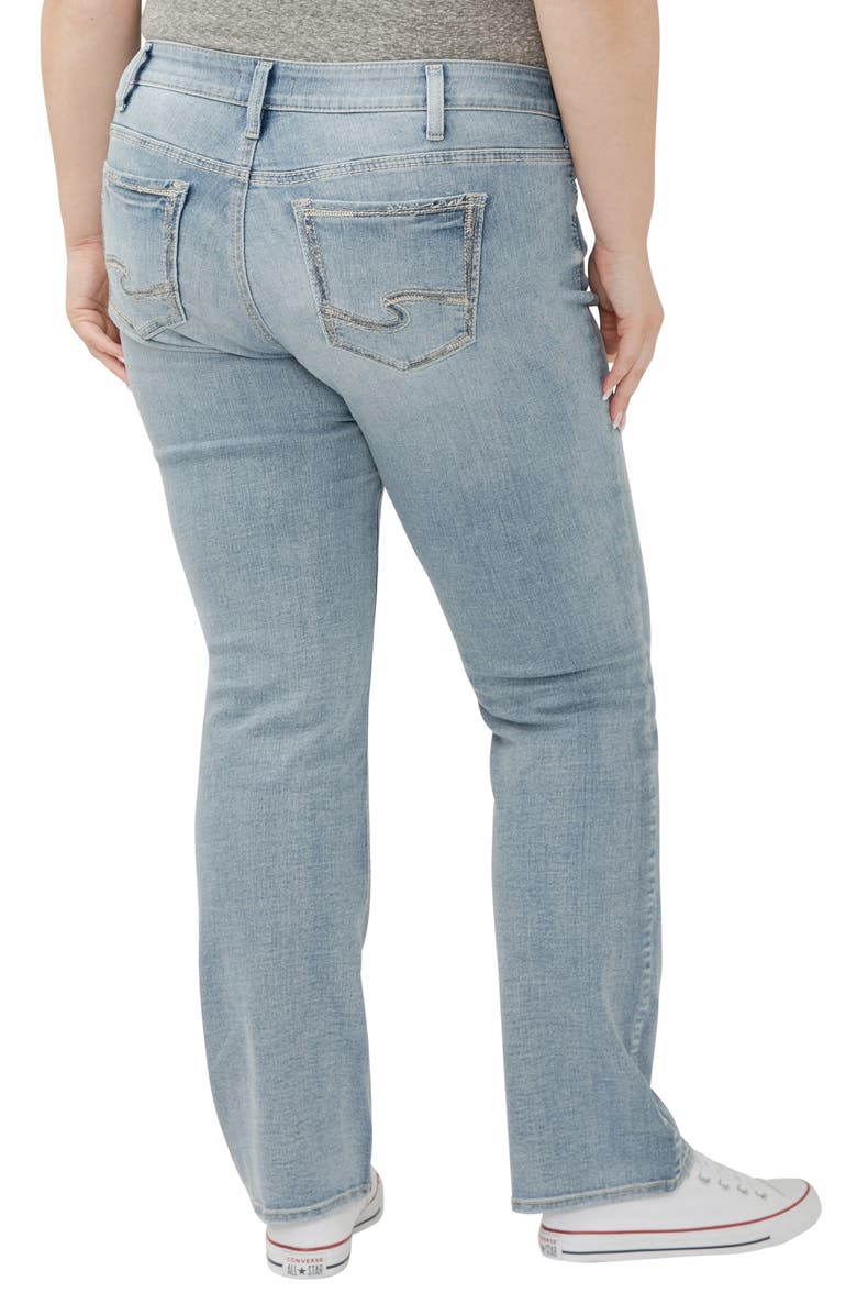 Silver Jeans Co. Suki Curvy Mid Rise Slim Bootcut Jeans, Alternate, color, Blue Grass