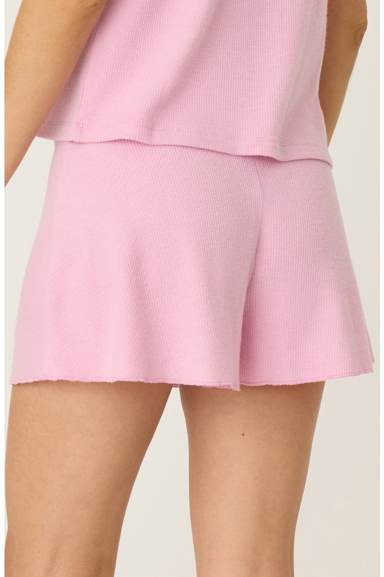 Wish You Were Here Waffle Knit Pajama Shorts, Alternate, color, PINK VIOLET