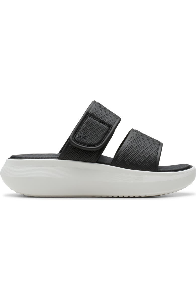 Clarks<sup>®</sup> Solevana Star Platform Slide Sandal, Alternate, color, Black