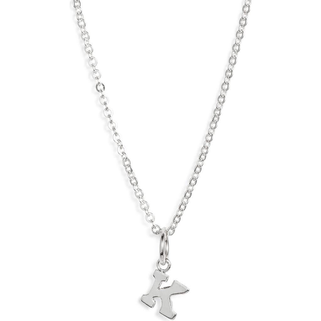 Nashelle Initial Pendant Necklace In Sterling Silver - K