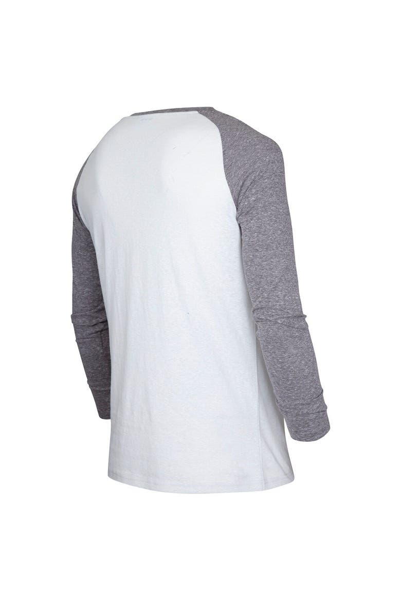 Men's Concepts Sport White/Charcoal Minnesota United FC Concord Henley Raglan Long Sleeve T-Shirt, Alternate, color, White