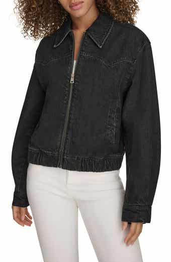 Western Denim Bomber Jacket