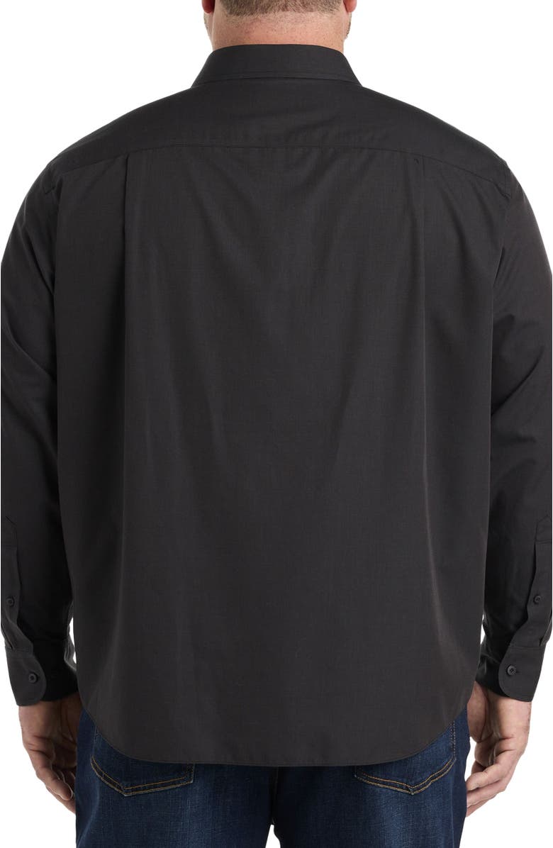 Untuckit Fit by Dxl Big & Tall Blackstone Sport Shirt, Alternate, color, Black