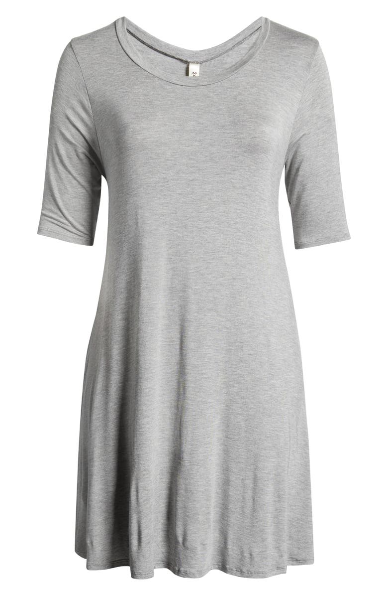24seven Comfort Apparel Pocket Dress, Alternate, color, Heather