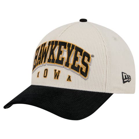 Men
s New Era Black/Cream Iowa Hawkeyes Arch Two-Tone Corduroy 9FORTY A-Frame Adjustable Hat