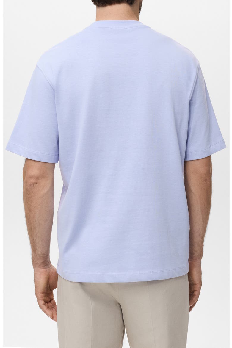 Relaxed Fit Solid Cotton T-Shirt, Alternate, color, SKY BLUE