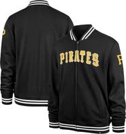 '47 Men's '47 Black Pittsburgh Pirates Wax Pack Pro Camden Full-Zip Track Jacket