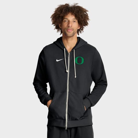 Men's Nike Black Oregon Ducks 2025 Sideline Standard Issue Dri-FIT Full-Zip Hoodie