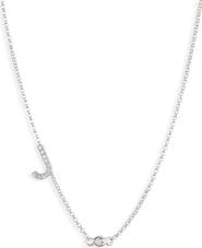 MESHMERISE Bezel Diamond Initial Chain Necklace - 0.2ct.