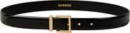 SANDRO Smooth leather belt
