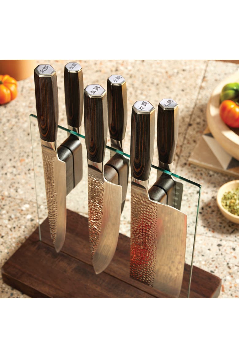 Damashiro EMPEROR® 7-piece Hikari knife block, Alternate, color, Silver