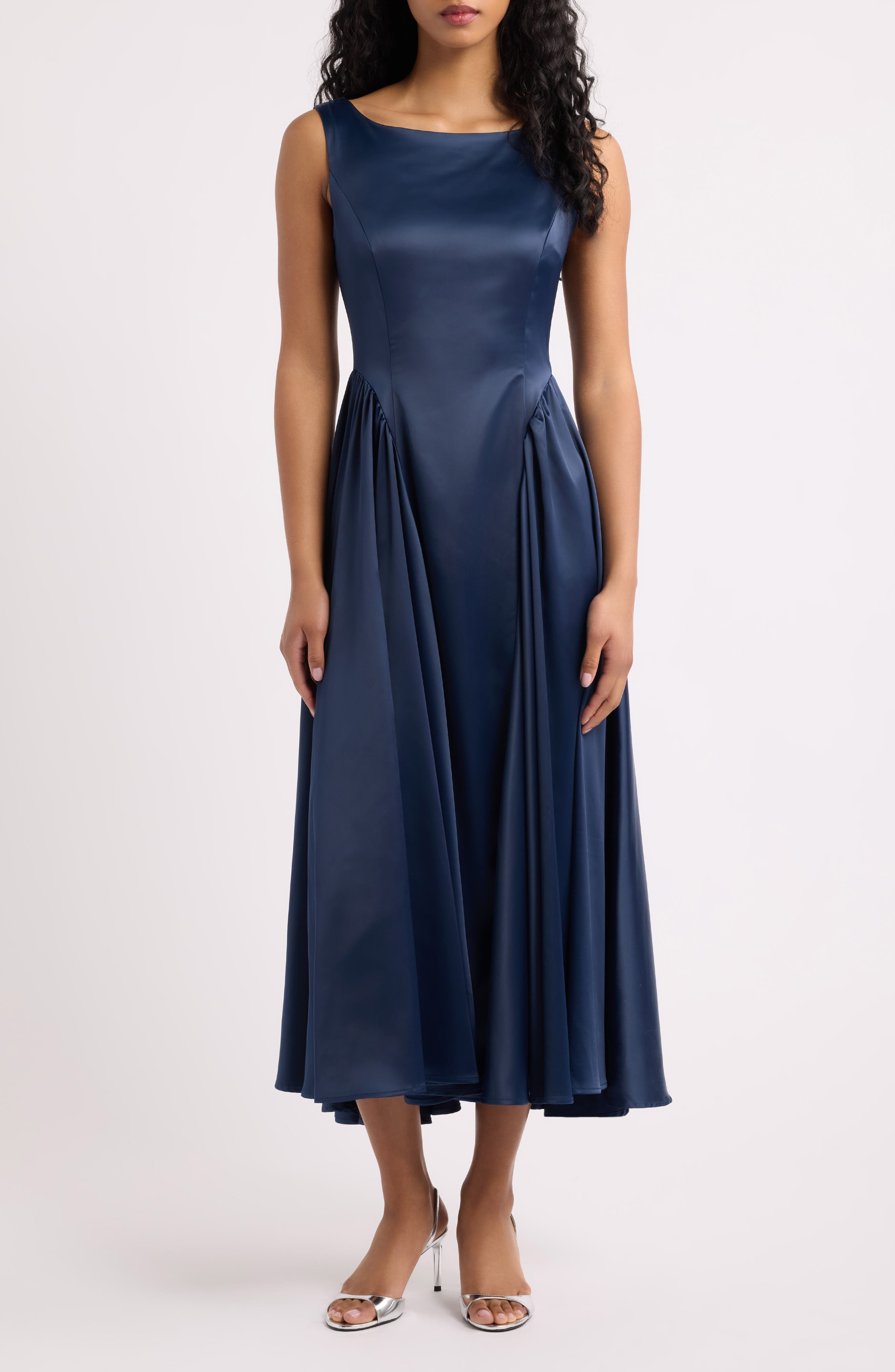Blanche Heavy Satin Maxi Dress