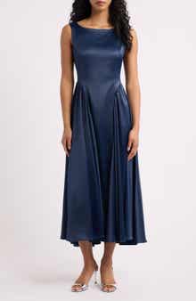 Blanche Heavy Satin Maxi Dress