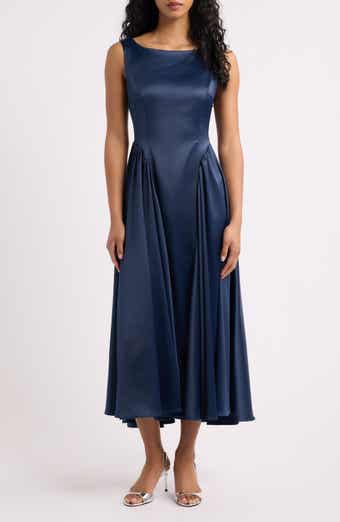 Blanche Heavy Satin Maxi Dress